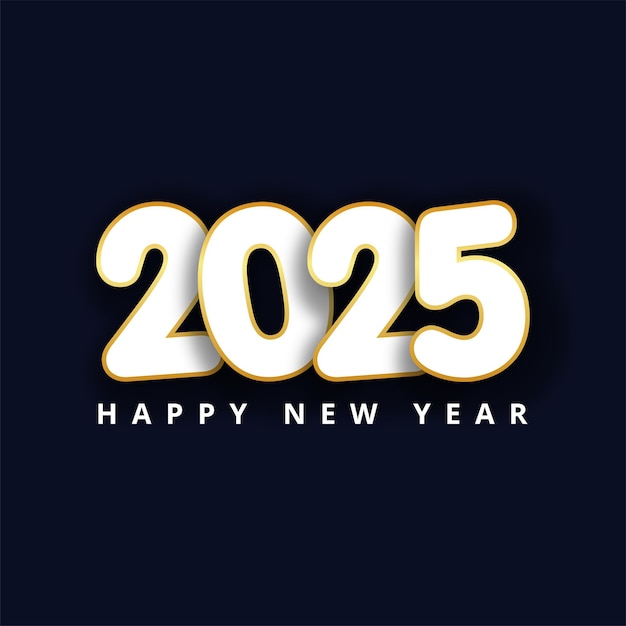 Feliz año nuevo 2025 tipografía de texto Diseño para diseño de pancartas de flyer de Element