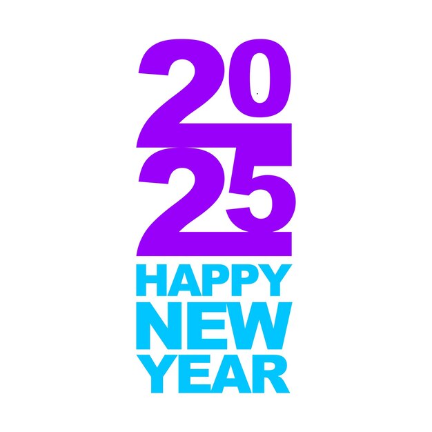 Feliz año nuevo 2025 unidad multicolor