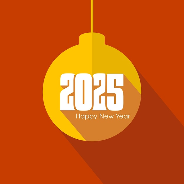 Feliz año nuevo 2025 Vector de diseño de texto