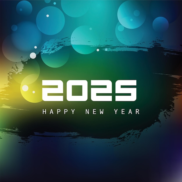 Feliz año nuevo 2025 vector redes sociales tamaño de publicación diseño