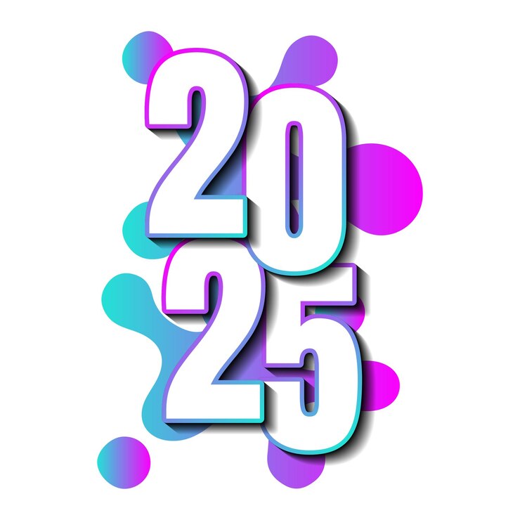 Vector feliz año nuevo 2025