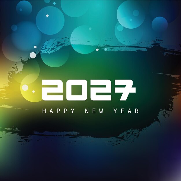 Feliz año nuevo 2027 vector redes sociales tamaño de publicación diseño de fondo 8k
