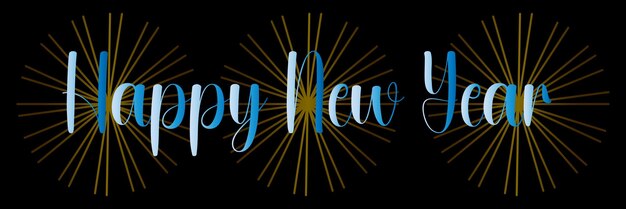 Feliz año nuevo cartas banner arte vectorial e ilustración puede usar para la plantilla de página de aterrizaje ui