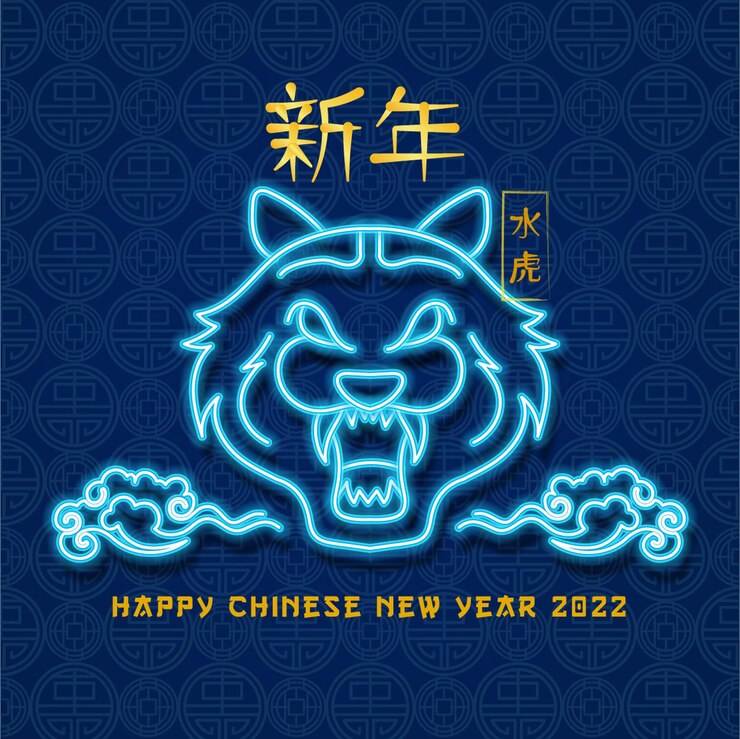 Vector feliz año nuevo chino 2022 diseño. efecto de texto editable.