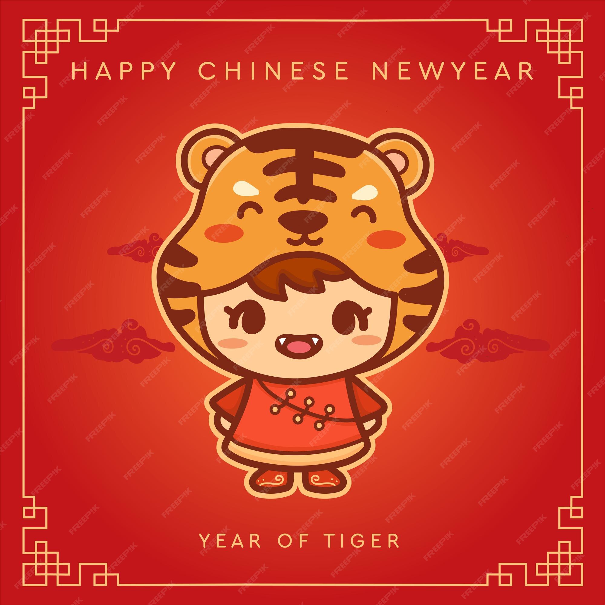 tierra principal Empuje encanto Feliz año nuevo chino 2022 con lindos niños chinos con disfraz de tigre | Vector Premium tierra principal Empuje encanto Feliz año nuevo chino 2022 con lindos niños chinos con disfraz de tigre | Vector Premium