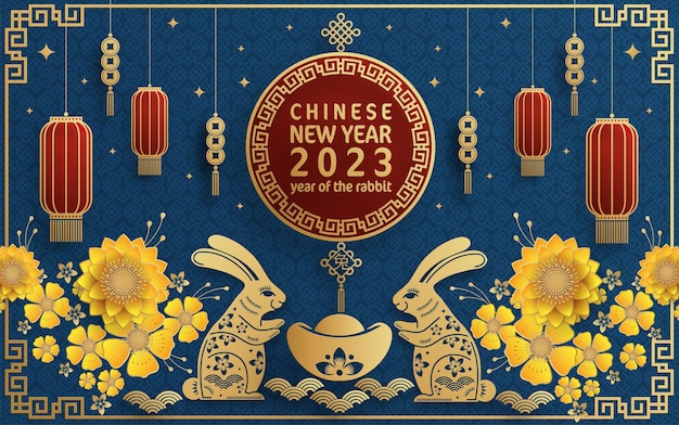 feliz año nuevo chino 2023 año del conejo