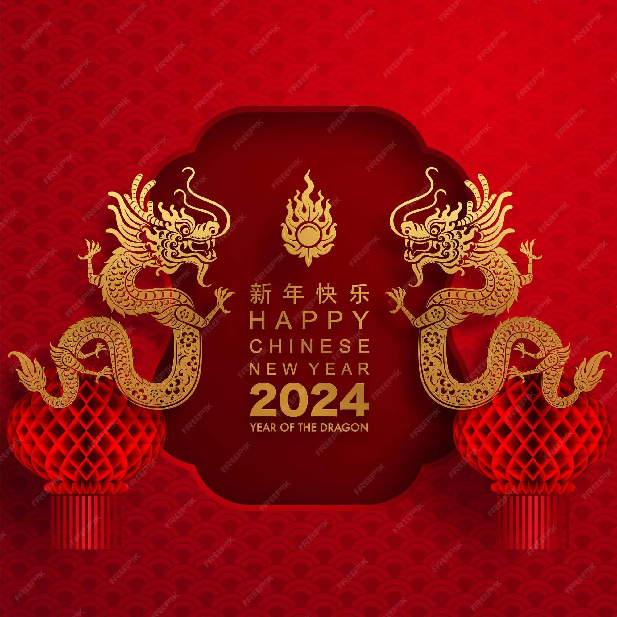 Happy Chinese New Year 2024 Greeting Image to u