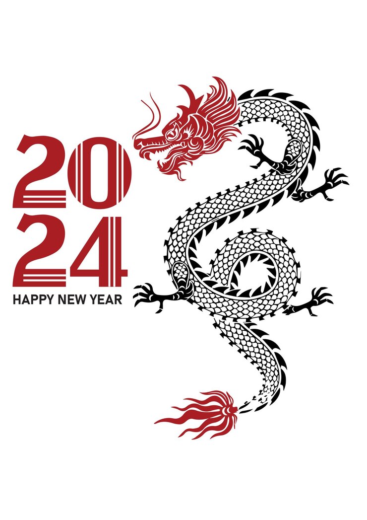Feliz año nuevo chino 2024 signo del zodíaco año del dragón p166