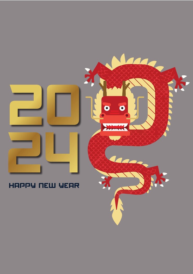 Feliz año nuevo chino 2024 signo del zodíaco año del dragón p190