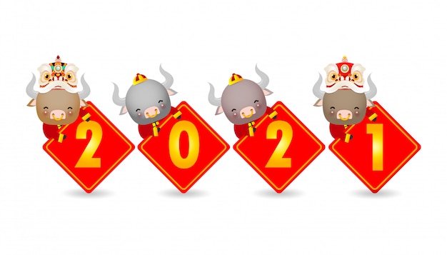 Feliz año nuevo chino, el año del zodiaco del buey