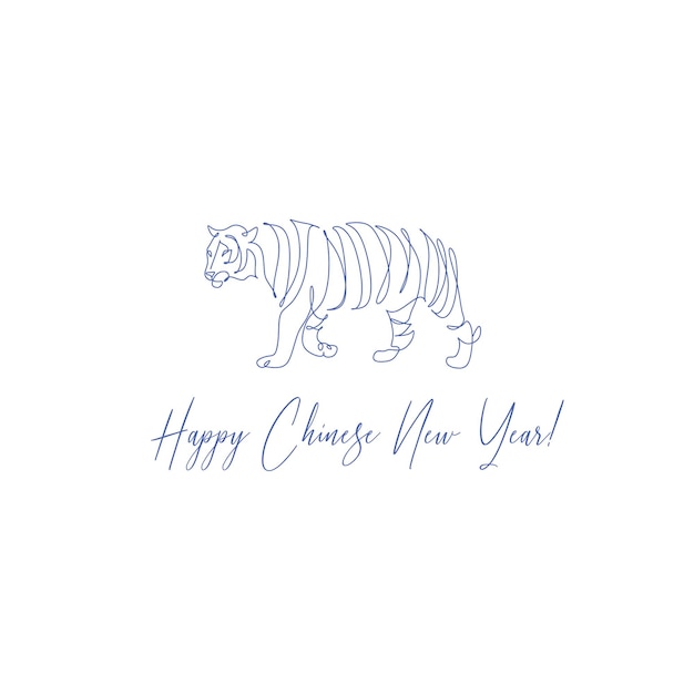 Feliz año nuevo chino tigre