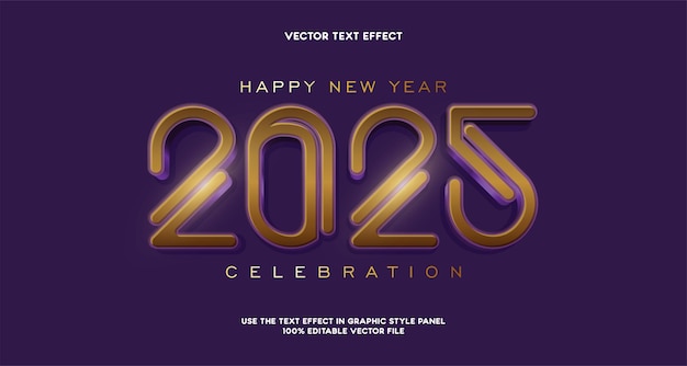 Feliz año nuevo concepto digital para la celebración del año nuevo 2025
