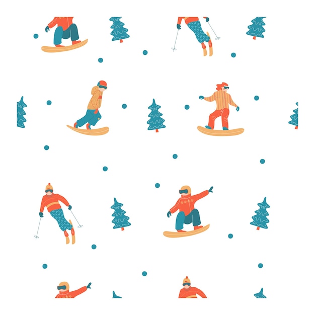 Feliz Año Nuevo. Deportes de invierno y entretenimiento.