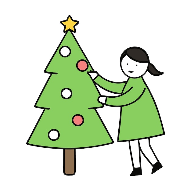 Feliz año nuevo Diseño de caracteres Ilustración vectorial Gráficos festivos de vacaciones
