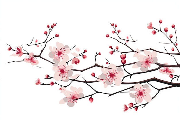 Feliz año nuevo Diseño de flor rosa