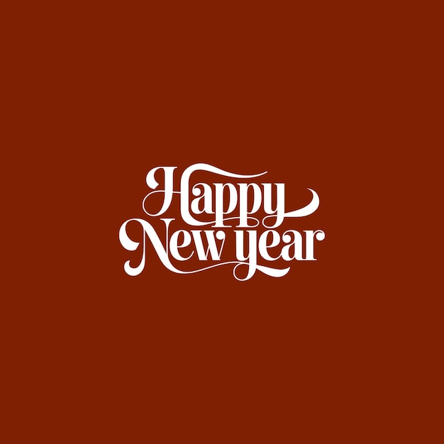 Feliz año nuevo diseño de letras