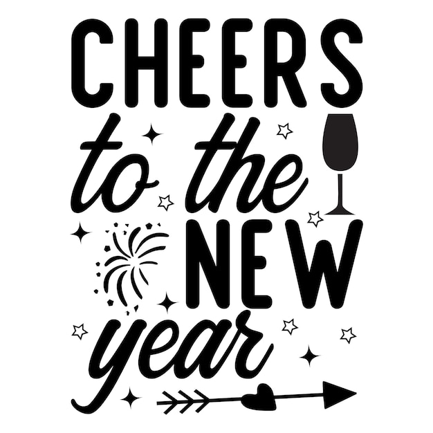 Feliz año nuevo diseño SVG