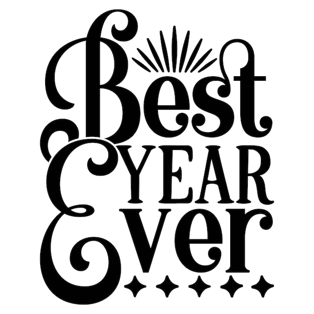 Feliz año nuevo diseño SVG
