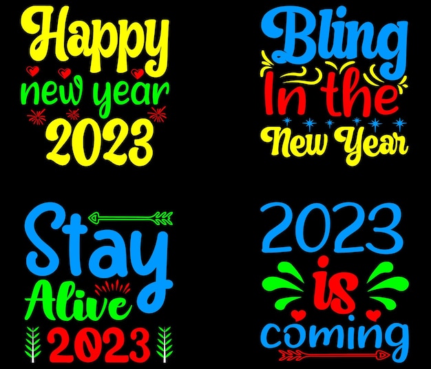 Feliz Año Nuevo Diseño SVG.