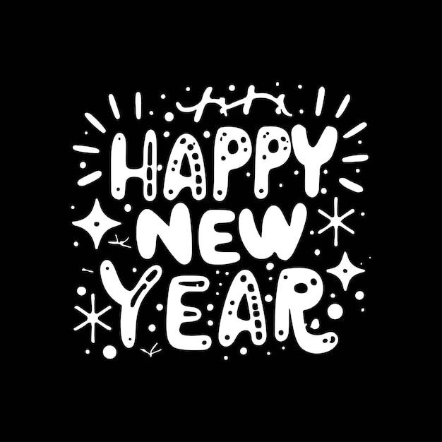 feliz año nuevo diseño de tipografía 2024