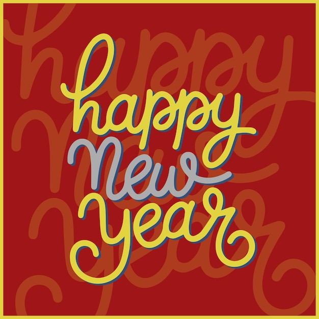 Feliz año nuevo diseño vectorial