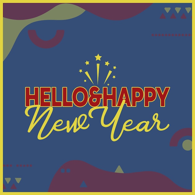 Feliz año nuevo diseño vectorial
