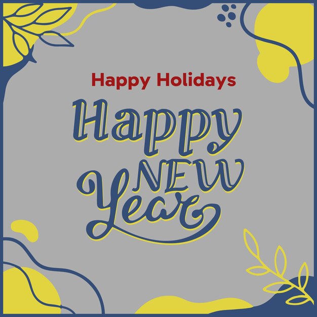 Feliz año nuevo diseño vectorial