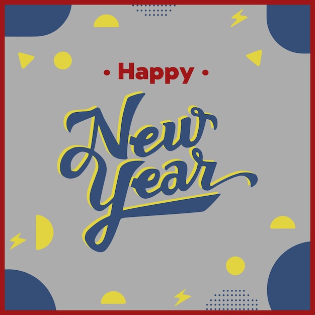 Feliz año nuevo diseño vectorial