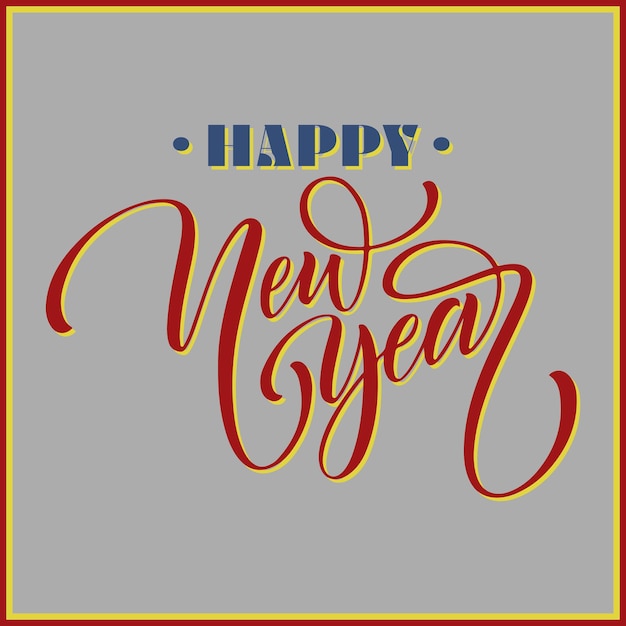 Feliz año nuevo diseño vectorial