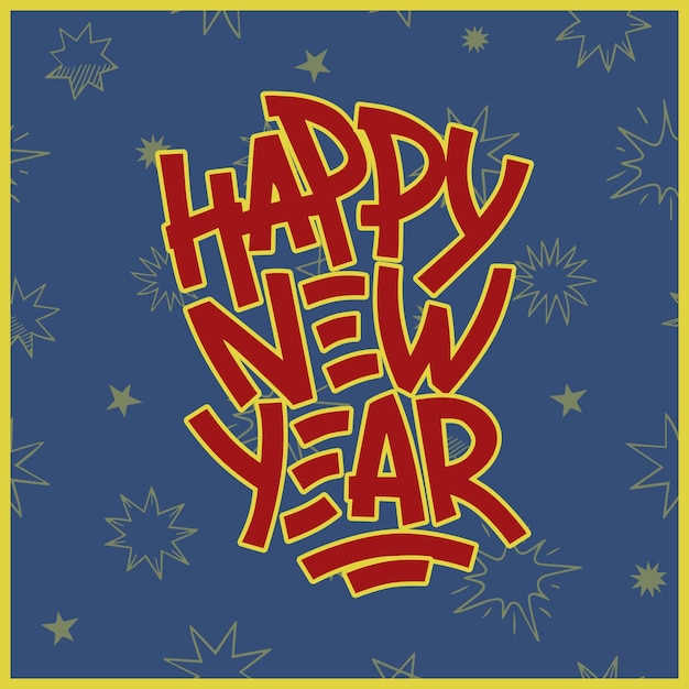 Feliz año nuevo diseño vectorial