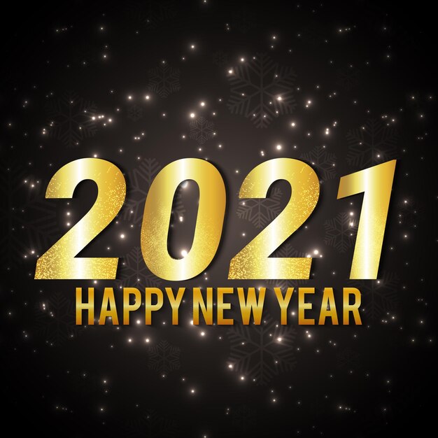 Feliz año nuevo dorado celebración