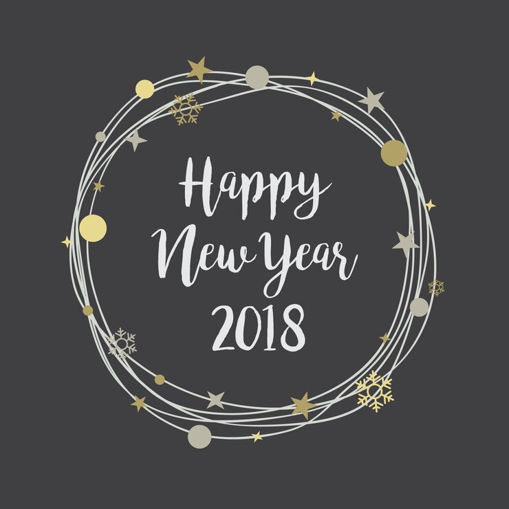 Feliz año nuevo etiqueta