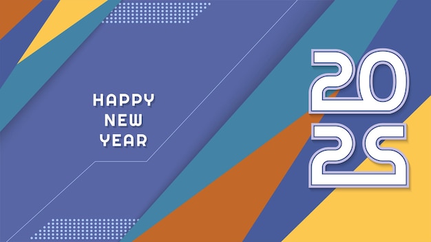 Feliz año nuevo en un fondo abstracto colorido