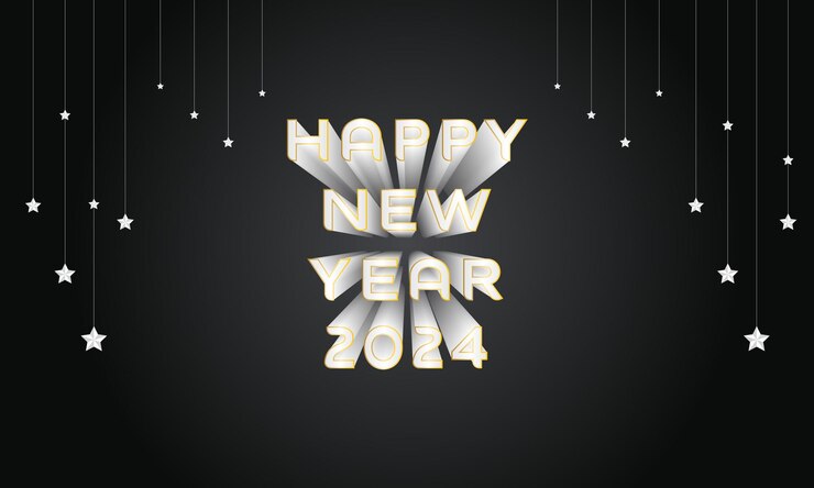 Vector feliz año nuevo fondo gradiente de color dorado