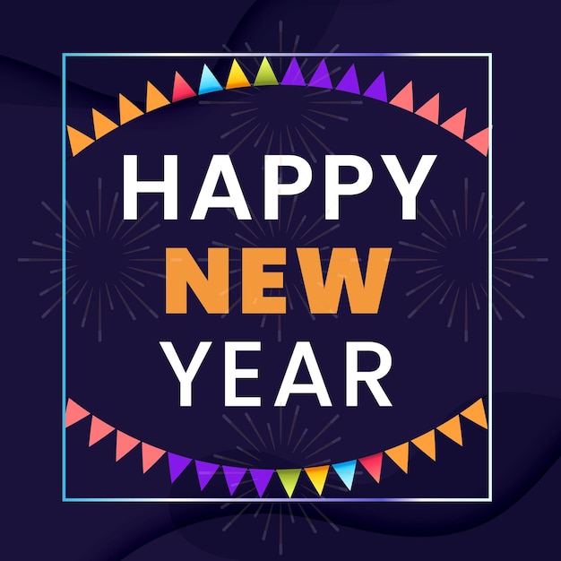 Feliz año nuevo ilustración