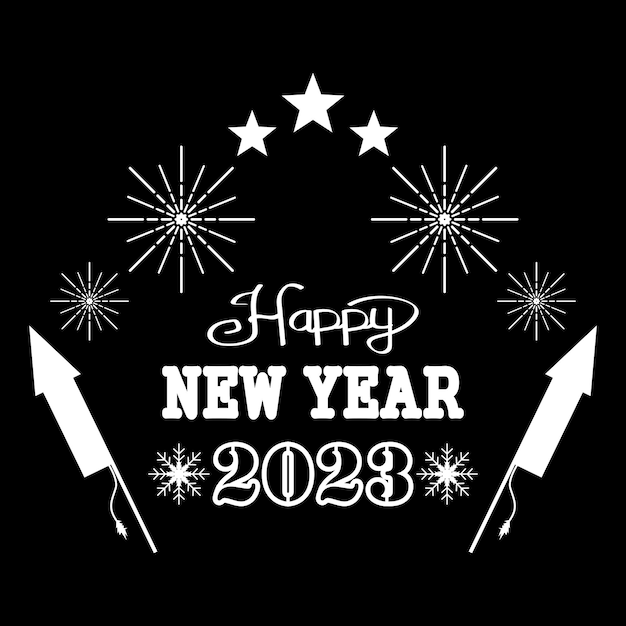 feliz año nuevo, logotipo, vector, ilustración