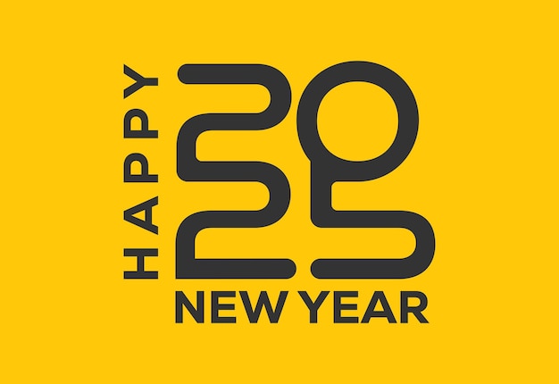 Feliz año nuevo desde el modelo de diseño de 2025 para la tarjeta de felicitación navideña para el año 2025