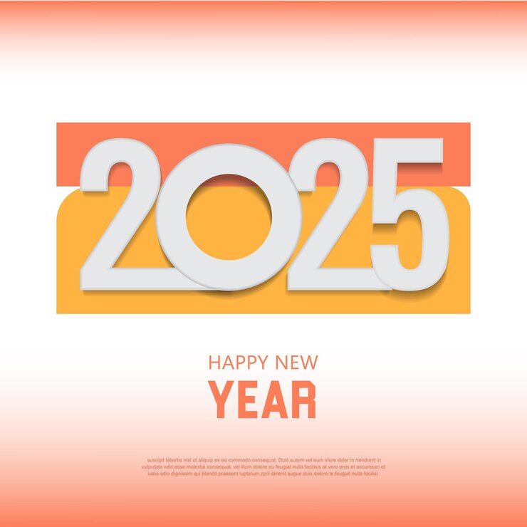 Feliz año nuevo número 2025 en el concepto de marco