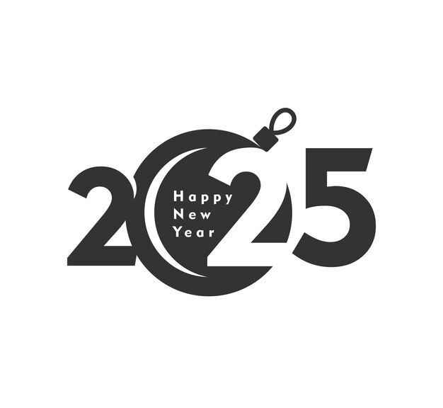 Feliz año nuevo número de calendario en bauble