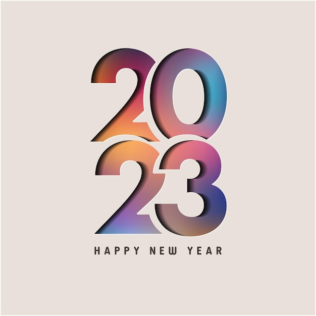 feliz año nuevo palabra celebración 2023