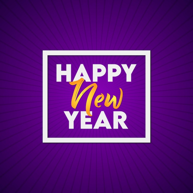 feliz año nuevo plantilla de banner