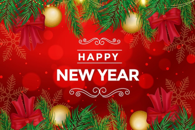 Feliz año nuevo plantilla de diseño gráfico