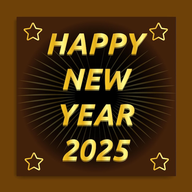 Feliz año nuevo plantilla de redes sociales