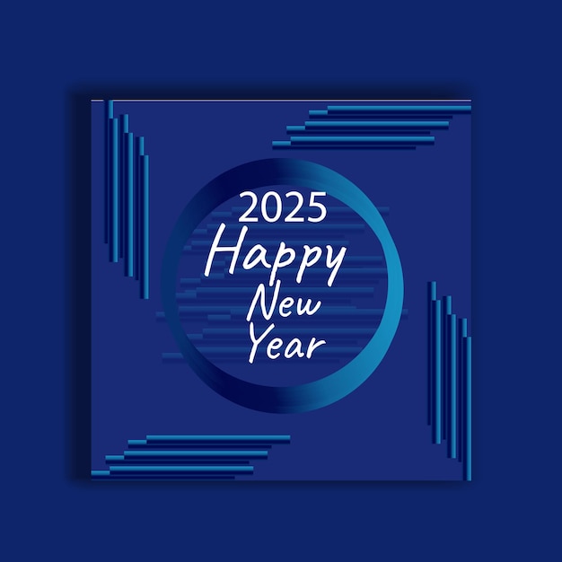 Feliz año nuevo plantilla de redes sociales