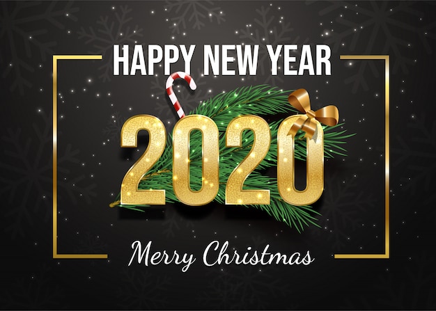 Feliz año nuevo plantilla de tarjeta de felicitación.