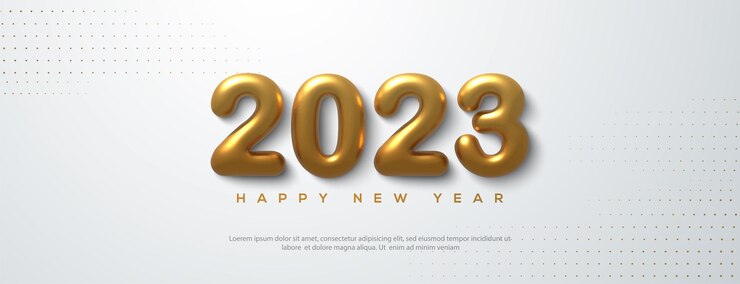 Feliz año nuevo realista 2023