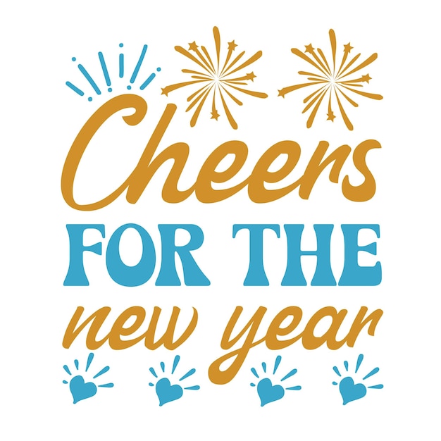 feliz año nuevo svg svg diseño archivos cortados