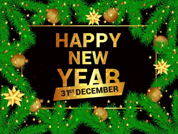 Feliz año nuevo tarjeta de felicitación de celebración