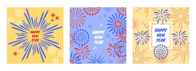 Feliz año nuevo tarjetas