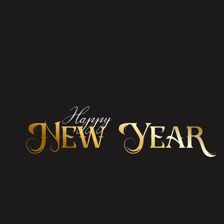 Feliz año nuevo tipografía